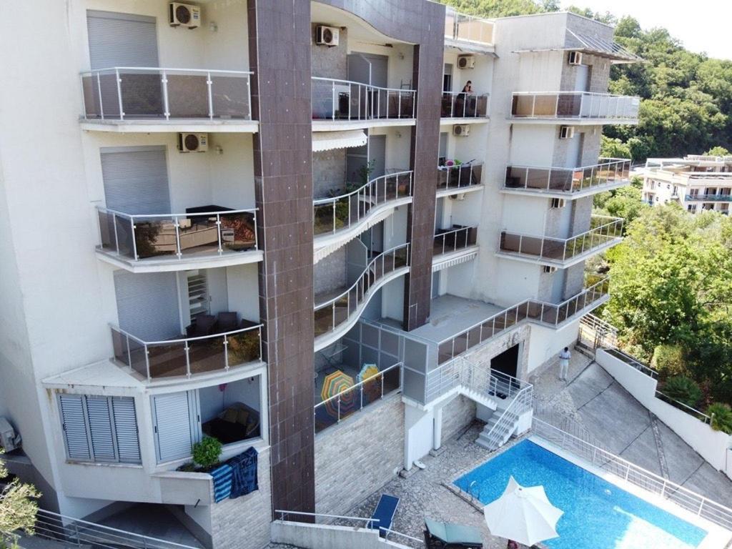 Seaview Apartments with Pool Przno - Podlicak Sveti Stefan Zewnętrze zdjęcie