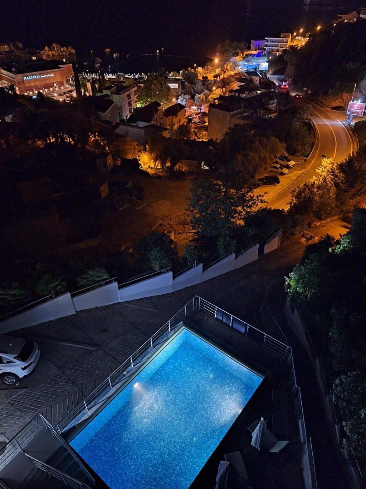 Seaview Apartments with Pool Przno - Podlicak Sveti Stefan Zewnętrze zdjęcie